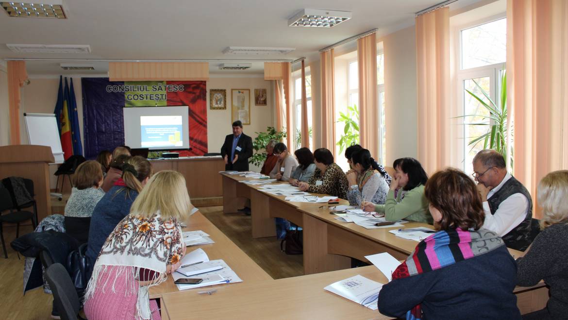 Training pentru funcționarii Primăriei Costești privind audierile publice și managementul finanțelor publice