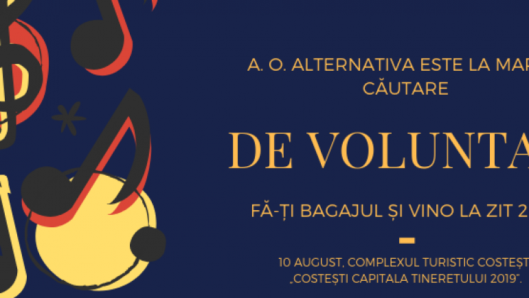 A.O. Alternativa recrutează voluntari pentru ZIT 2019