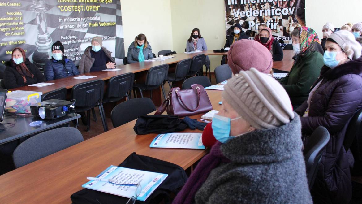 Atelier despre dezvoltarea copiilor pentru părinții din satul Costești